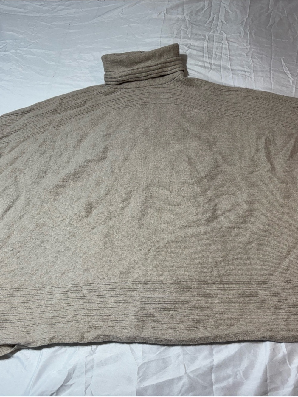 Adrienne Vittadini Wool Yak Blend Oversized Shawl Wrap Button Cardigan Small S